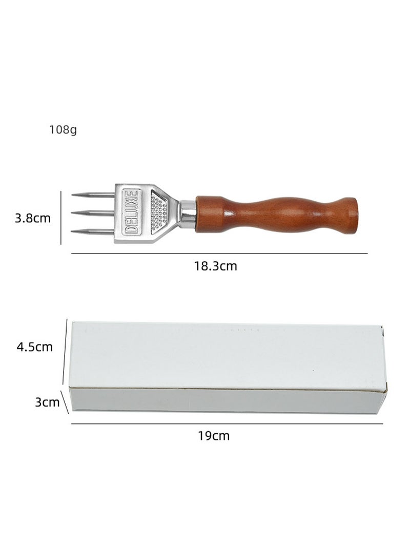 Stainless Steel Ice Chisel Three-Pronged Ice Cone Bar Ice Crushing Tool Ice Hockey Ice Cone-Stainless Steel Classic - Image 2
